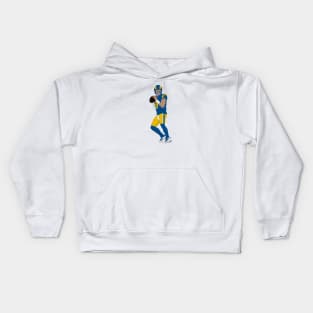 Football player in action Kids Hoodie